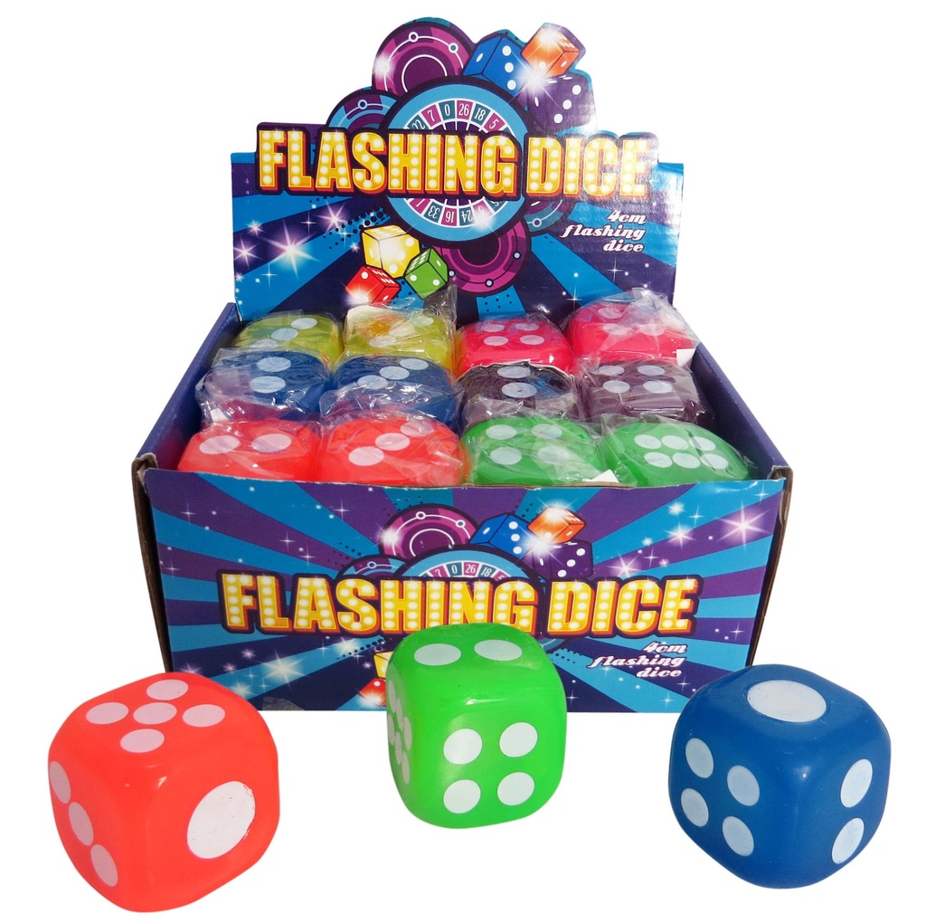 Flashing Dice 4cm (24 pcs)