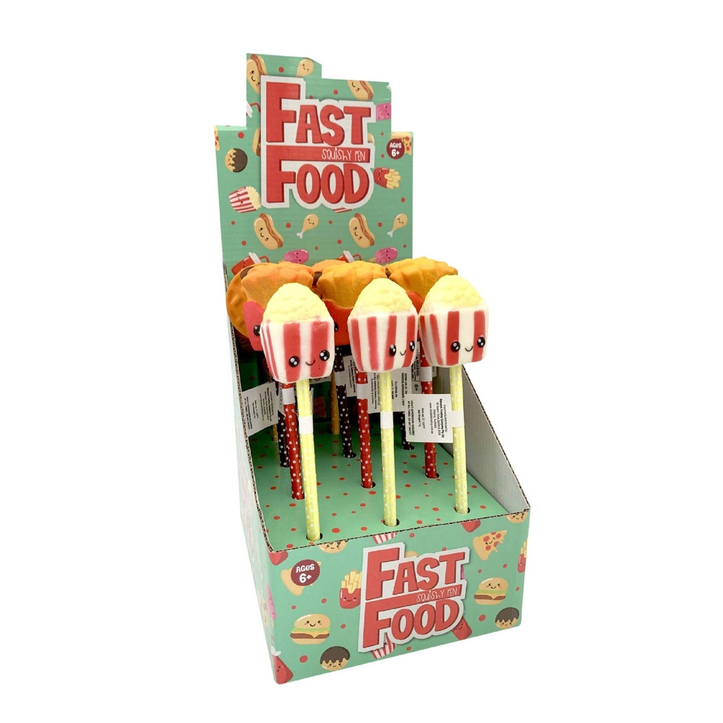 Squishy Pen - Fast Food (12 pcs)