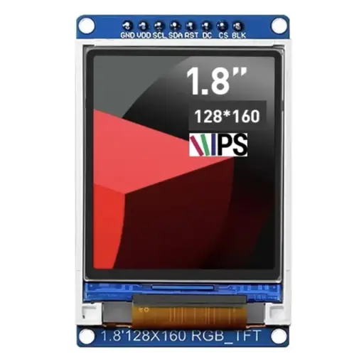 [LCDFCIPS180] 1.8 Inch Full Color IPS LCD Screen 128x160 ST7735 Driver 3.3V SPI OLED Replacement