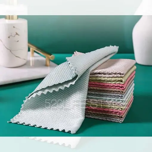 [K-T-FSC5] 5PCS Fish Scales Streak-Free Miracle Cleaning Cloths (Reusable)