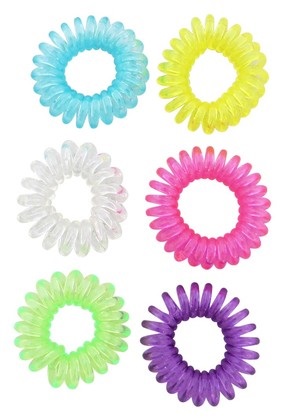 [NG29055-001] Coil Hair Ties 6 Asst (100 pcs)